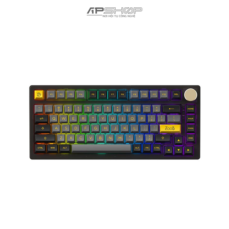 Bàn phím AKKO PC75B Plus V2 Black Gold Bluetooth / Wireless Hotswap Top Mount | Chính hãng