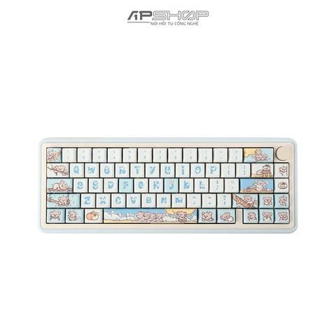Bàn phím cơ không dây Cidoo Nebula Hotswap | Led RGB | 3 Mod | Xanh dương