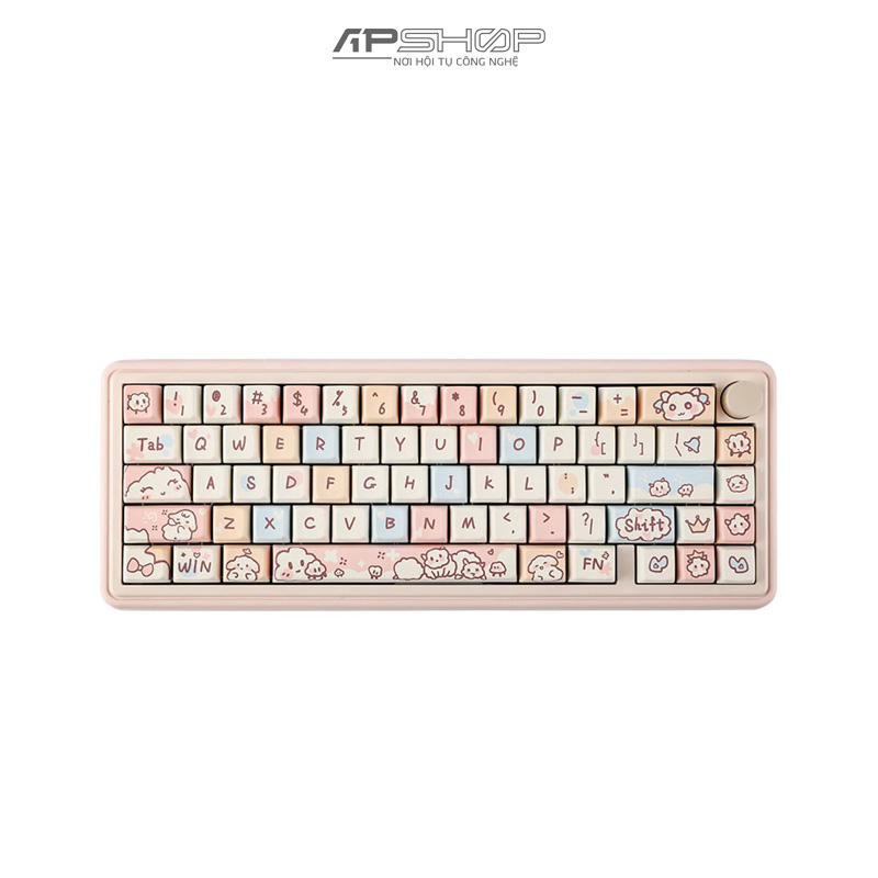 Bàn phím cơ không dây Cidoo Nebula Hotswap | Led RGB | 3 Mod | Hồng