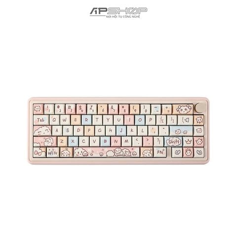 Bàn phím cơ không dây Cidoo Nebula Hotswap | Led RGB | 3 Mod | Màu hồng