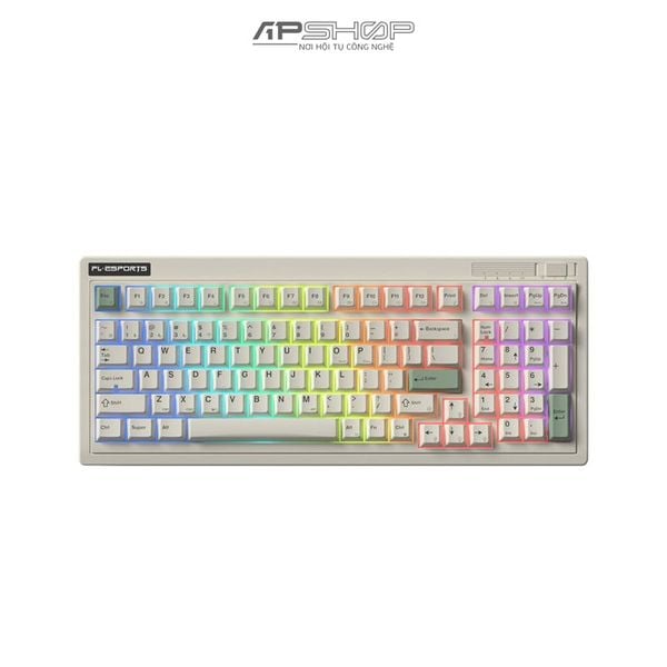 Bàn phím cơ không dây FL Esports OG98 Classic White RGB | 3 Mod