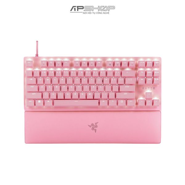 Bàn phím cơ Razer Huntsman V2 TKL Quartz | Màu hồng | Chính hãng