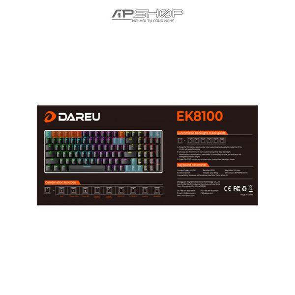 Bàn Phím Dareu EK8100 RGB | Chính hãng