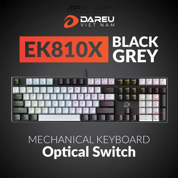 Bàn phím Dareu EK810X Black Grey Multi Led| Chính hãng