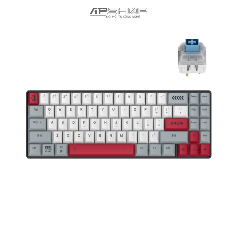 Bàn Phím Dareu EK871 Grey White PBT Bluetooth