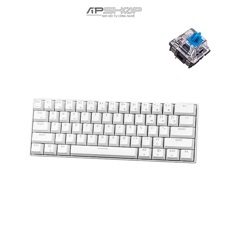 Bàn phím E-Dra EK361W v2 White Bluetooth | Chính hãng