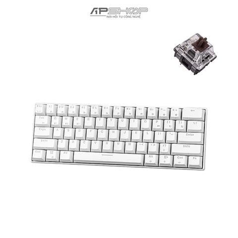 Bàn phím E-Dra EK361W v2 White Bluetooth | Chính hãng