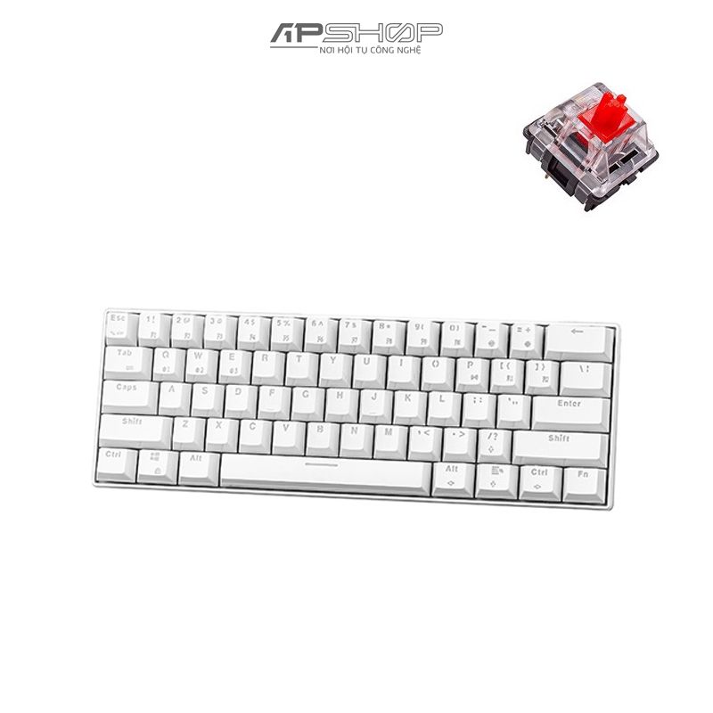 Bàn phím E-Dra EK361W v2 White Bluetooth | Chính hãng