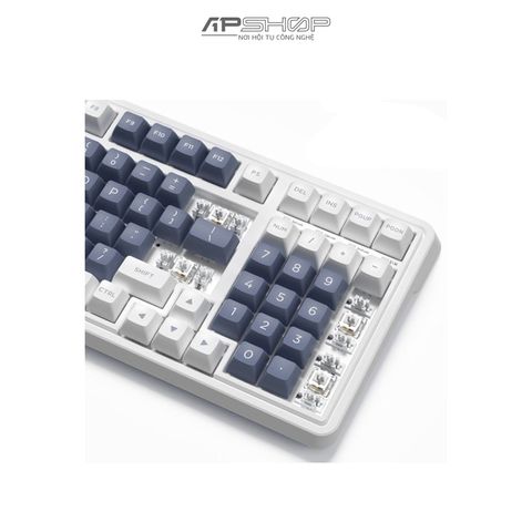 Bàn phím FL Esport CMK99 SAM Ice Blue Bluetooth + Wireless | Chính hãng