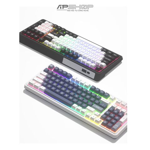 Bàn phím FL Esport CMK99 SAM Ice Blue Bluetooth + Wireless | Chính hãng