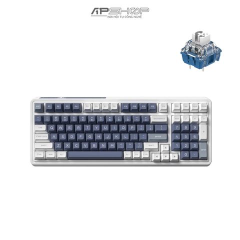 Bàn phím FL Esport CMK99 SAM Ice Blue Bluetooth + Wireless | Chính hãng