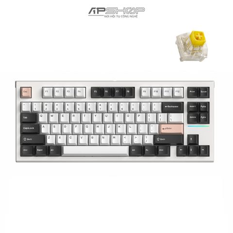 Bàn phím FL Esport FL750 CPM White Olivia Bluetooth + Wireless | Chính hãng