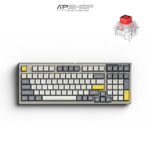 Bàn phím FL Esport FL980SAM Grey & White 3 Mod | Chính hãng