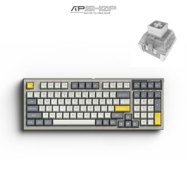 Bàn phím FL Esport FL980SAM Grey & White 3 Mod | Chính hãng