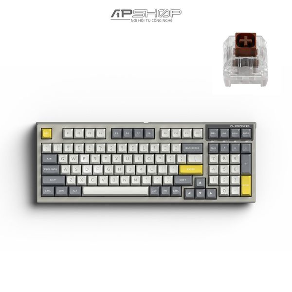 Bàn phím FL Esport FL980SAM Grey & White 3 Mod | Chính hãng