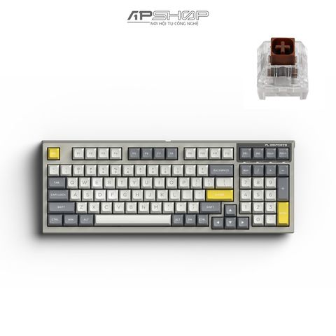 Bàn phím FL Esport FL980SAM Grey White Bluetooth + Wireless | Chính hãng