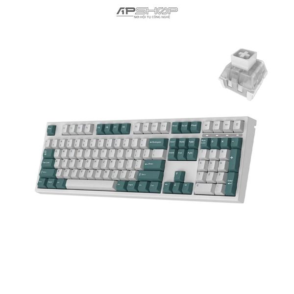 Bàn phím FL Esport GP108CP Aqua Green RGB Hotswap | Chính hãng