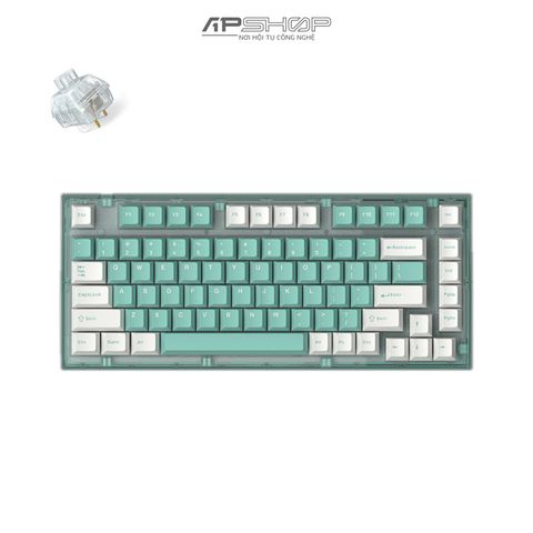 Bàn phím FL Esport Q75 Azure Green 3 Mode Bluetooth + Wireless Gasket Mount RGB | Chính hãng