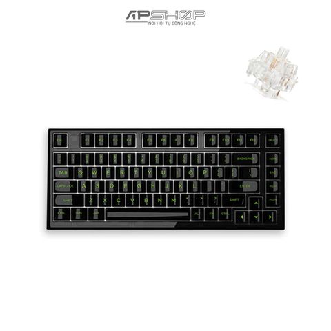 Bàn phím FL Esport Q75 Transparent Black Dark Ice 3 Mode Bluetooth + Wireless | Chính hãng