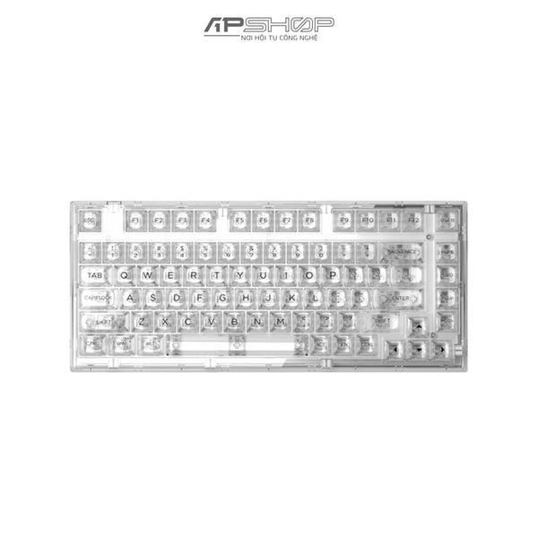 Bàn phím FL Esport Q75 Transparent White Light Ice Keycap RGB 3 Mod Hotswap | Chính hãng