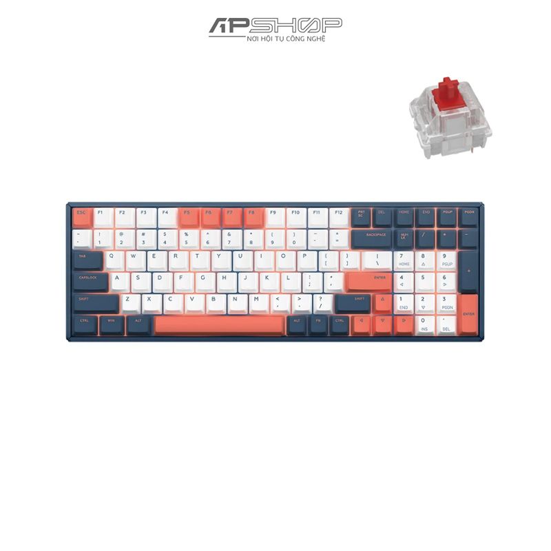 Bàn phím IQUNIX F96 Coral Sea RGB Aluminum Case Bluetooth 4.0 | Chính hãng