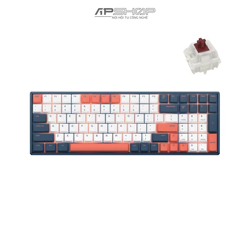 Bàn phím IQUNIX F96 Coral Sea RGB Aluminum Case Bluetooth 4.0 | Chính hãng