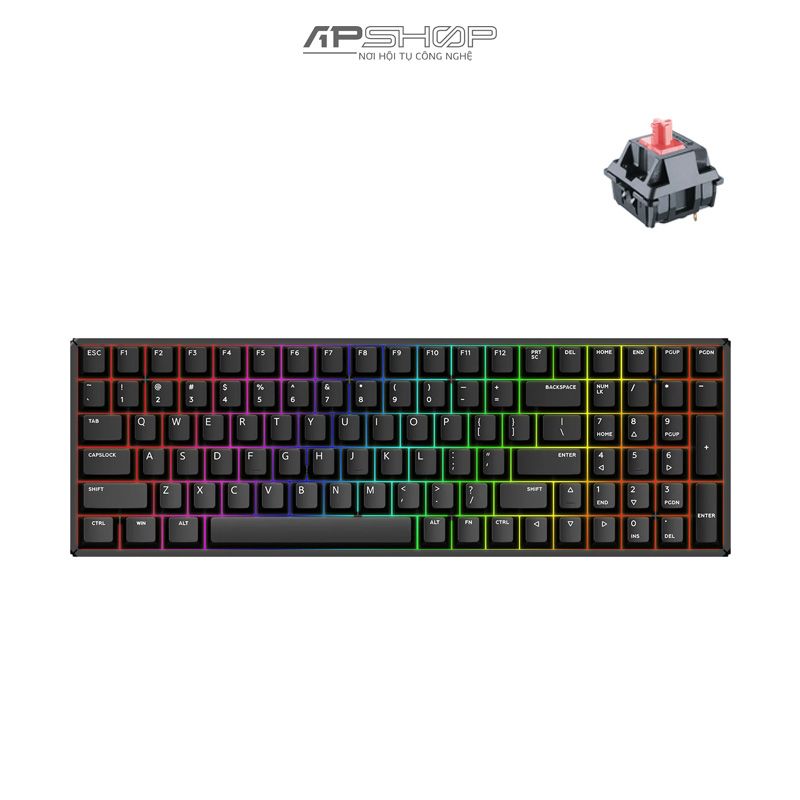 Bàn phím IQUNIX F97 Dark Side Aluminum Case Bluetooth / Wireless Hotswap RGB | Chính hãng