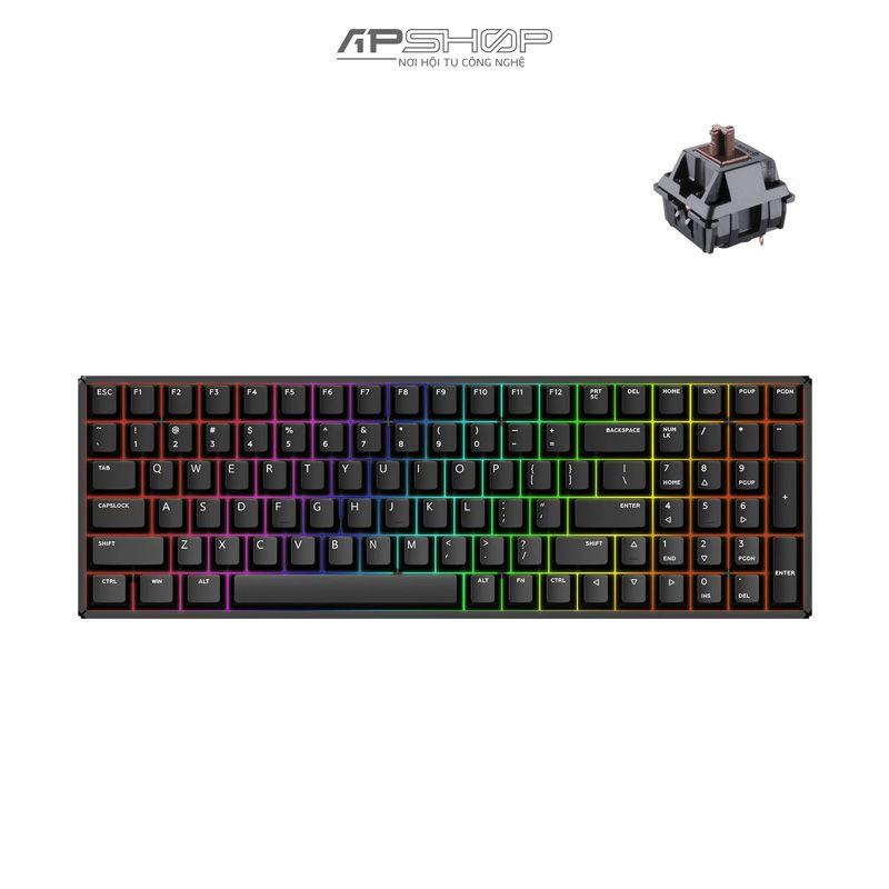 Bàn phím IQUNIX F97 Dark Side Aluminum Case Bluetooth / Wireless Hotswap RGB | Chính hãng