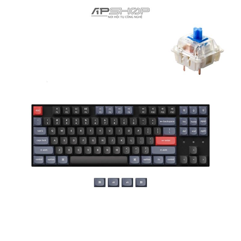Bàn phím Keychron K8 Pro Led đơn | Bản Full | Nhựa | Hot swap Gateron G Pro | Chính hãng