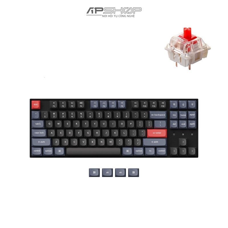 Bàn phím Keychron K8 Pro Led đơn | Bản Full | Nhựa | Hot swap Gateron G Pro | Chính hãng