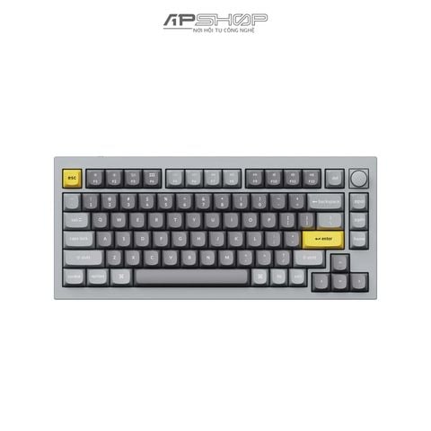 Bàn phím Keychron Q1 Silver Grey B Có Knob Full Assembled V2 | Chính hãng