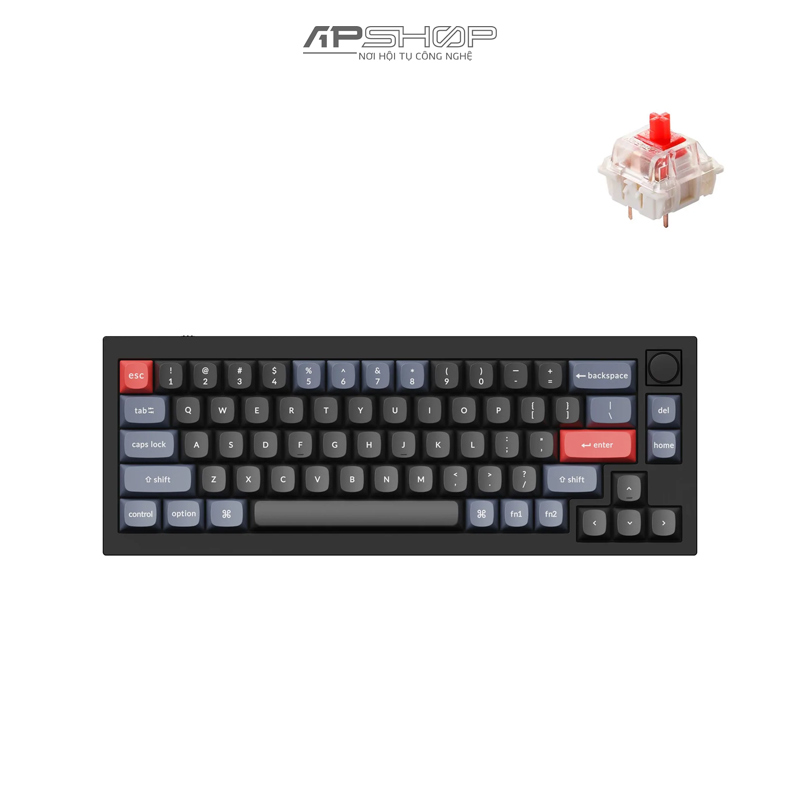 Bàn phím Keychron Q2 Carbon Black B Có Knob Full Assembled | Chính hãng