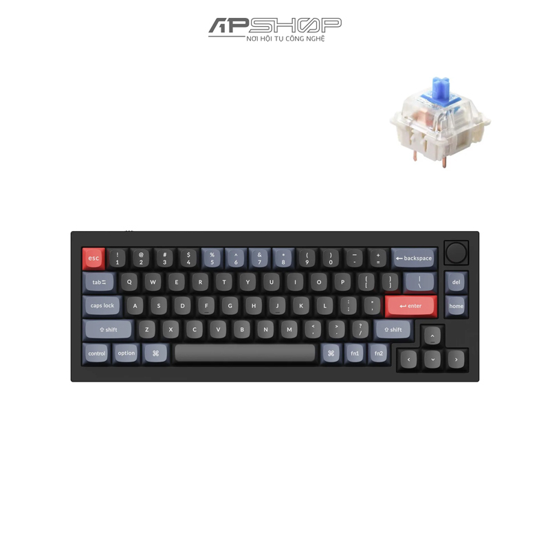 Bàn phím Keychron Q2 Carbon Black B Có Knob Full Assembled | Chính hãng