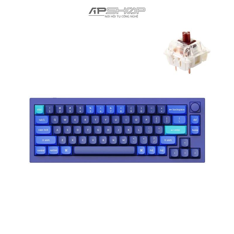 Bàn phím Keychron Q2 Navy Blue B Có Knob Full Assembled | Chính hãng