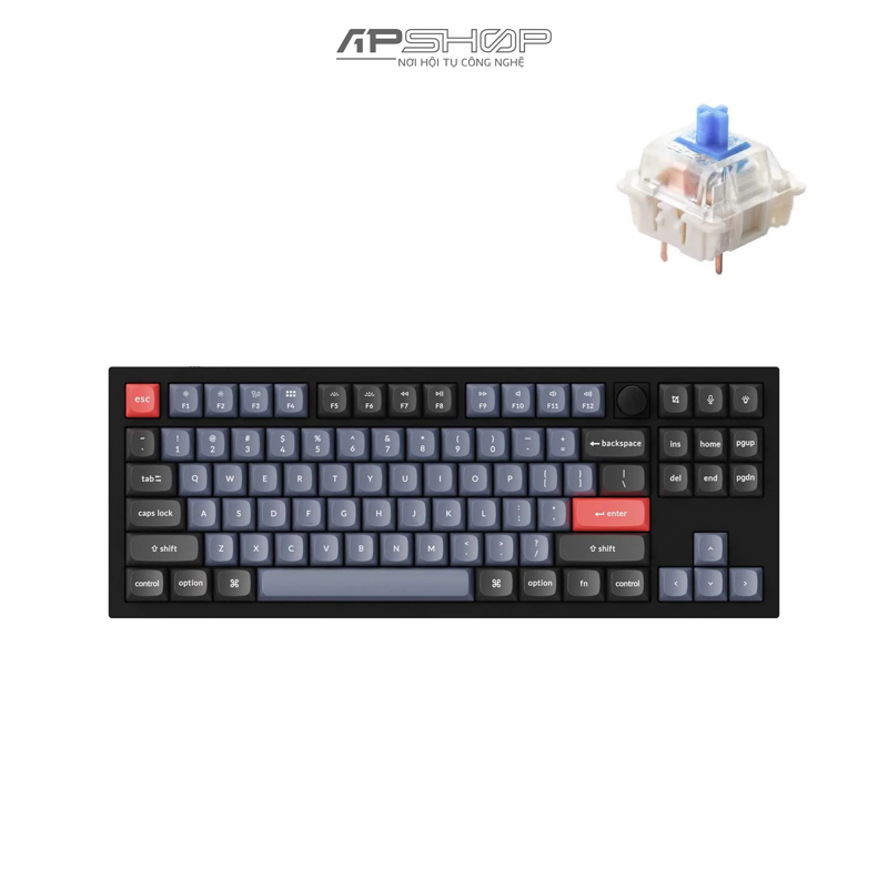 Bàn phím Keychron Q3 Carbon Black A Có Knob Full Assembled | Chính hãng