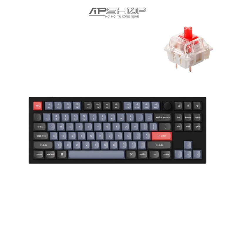Bàn phím Keychron Q3 Carbon Black A Có Knob Full Assembled | Chính hãng