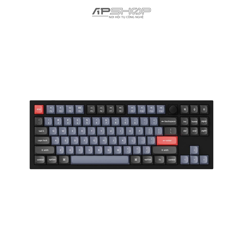 Bàn phím Keychron Q3 Carbon Black A Có Knob Full Assembled | Chính hãng