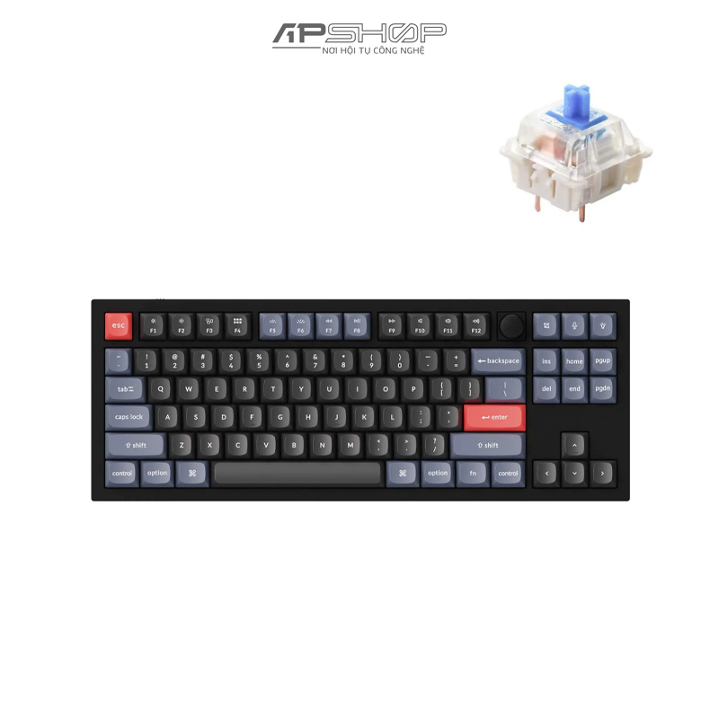 Bàn phím Keychron Q3 Carbon Black B Có Knob Full Assembled | Chính hãng