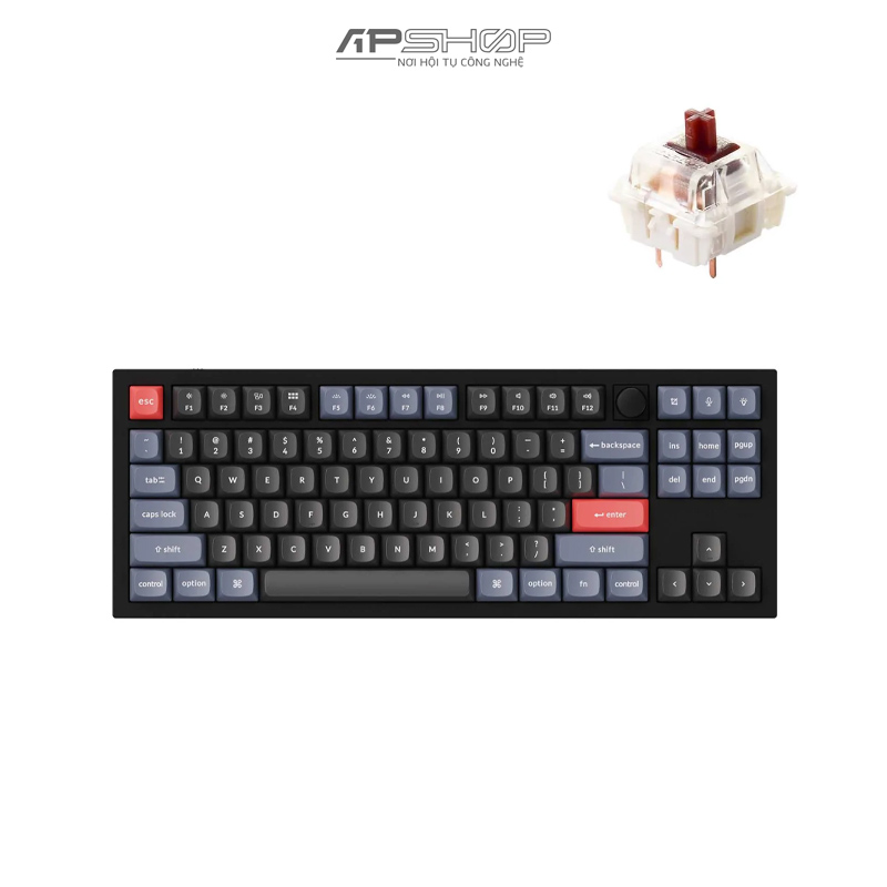 Bàn phím Keychron Q3 Carbon Black B Có Knob Full Assembled | Chính hãng
