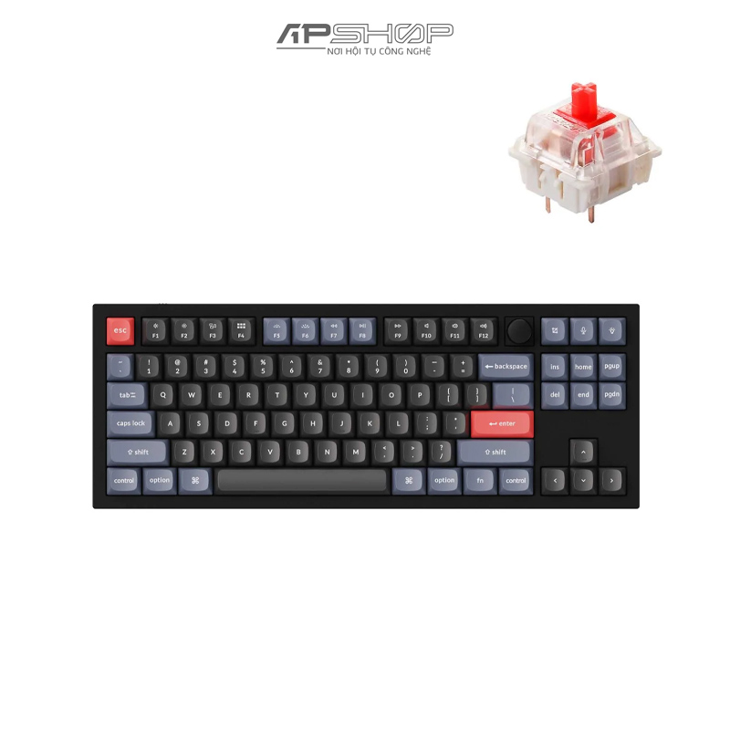Bàn phím Keychron Q3 Carbon Black B Có Knob Full Assembled | Chính hãng