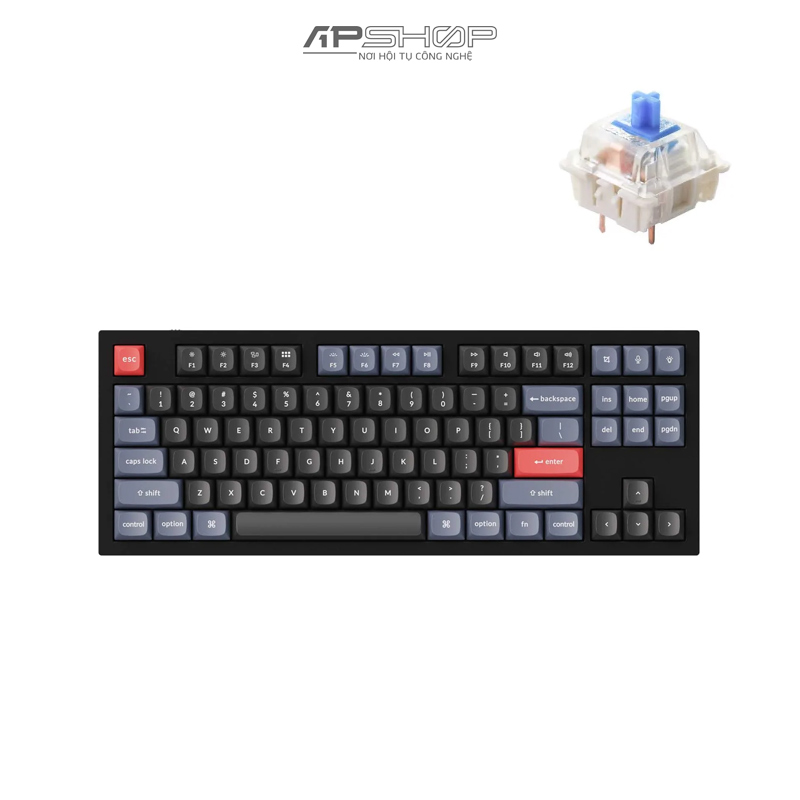 Bàn phím Keychron Q3 Carbon Black B Không Knob Full Assembled | Chính hãng