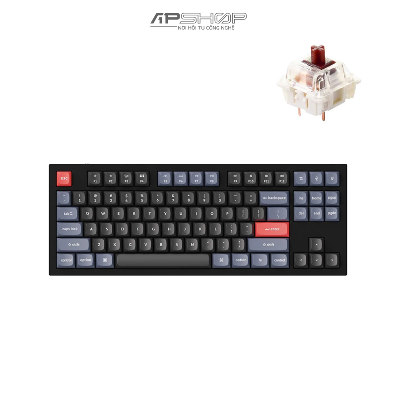 Bàn phím Keychron Q3 Carbon Black B Không Knob Full Assembled | Chính hãng