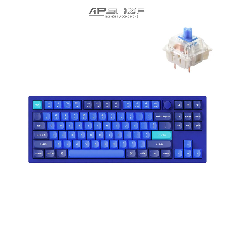 Bàn phím Keychron Q3 Navy Blue A Có Knob Full Assembled | Chính hãng