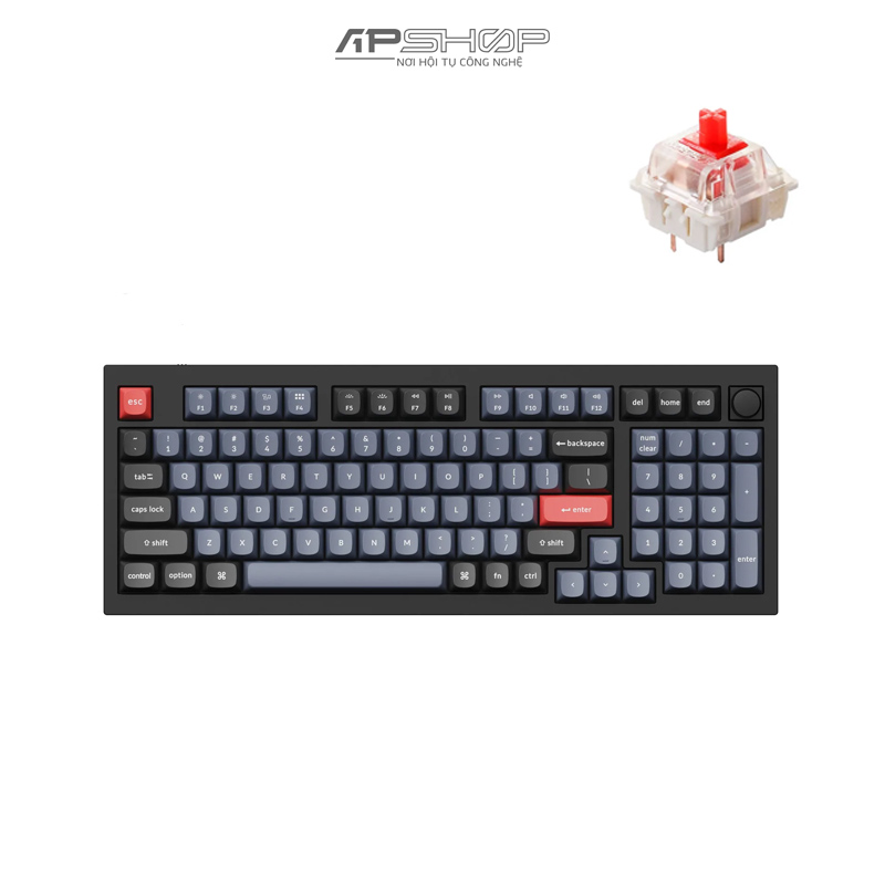 Bàn phím Keychron Q5 Carbon Black A Có Knob Full Assembled | Chính hãng