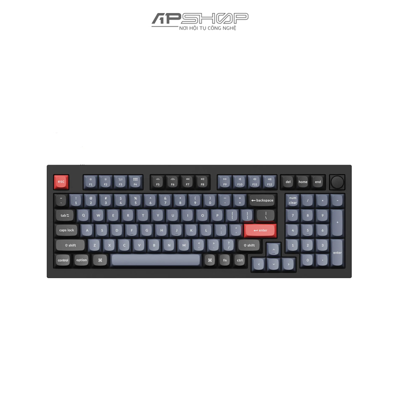 Bàn phím Keychron Q5 Carbon Black A Có Knob Full Assembled | Chính hãng