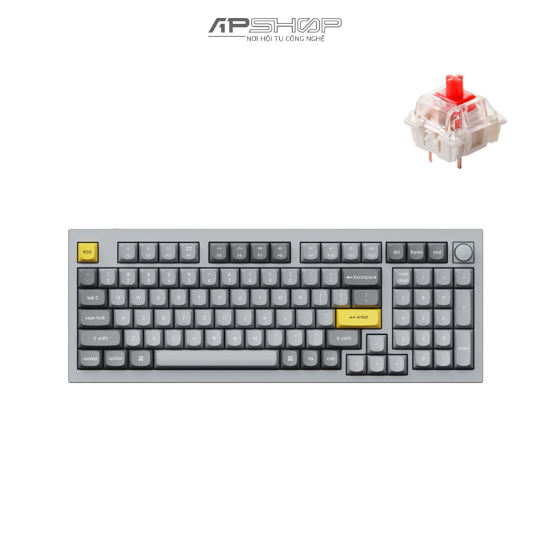 Bàn phím Keychron Q5 Silver Grey A Có Knob Full Assembled | Chính hãng