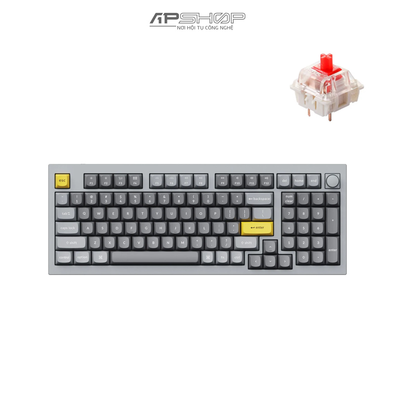Bàn phím Keychron Q5 Silver Grey B Có Knob Full Assembled | Chính hãng