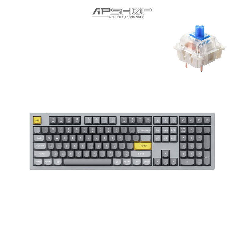 Bàn phím Keychron Q6 Silver Grey B Không Knob Full Assembled | Chính hãng