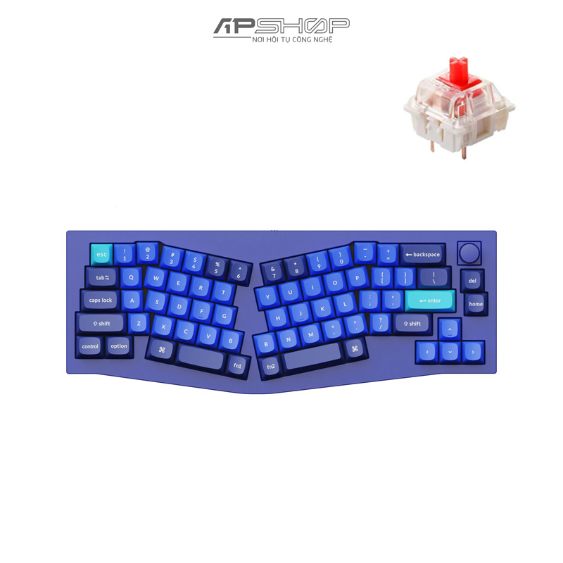 Bàn phím Keychron Q8 Navy Blue A Có Knob Full Assembled | Chính hãng