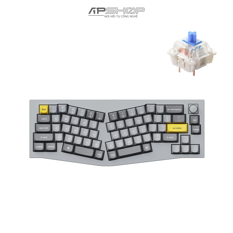 Bàn phím Keychron Q8 Silver Grey A Có Knob Full Assembled | Chính hãng